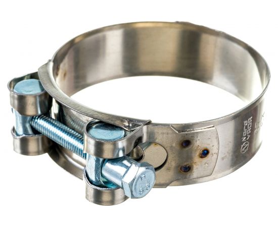 Силовой хомут Nord-Yada Д: 64-67 мм, Ш: 22 мм, Т: 0,6 мм, болт: М6х60, нерж. сталь 902888 