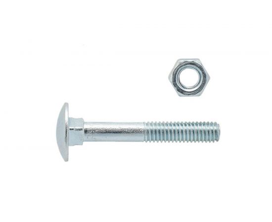 Болт с п.кр. гол. и кв.подголовком, с гайкой ЕВРОПАРТНЕР DIN603 Zn M8х70 2шт. 6 0534 1 