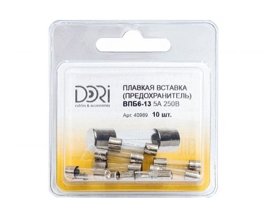 Плавкая вставка DORI ВПБ6-13 5А 250В 25 шт 40989 