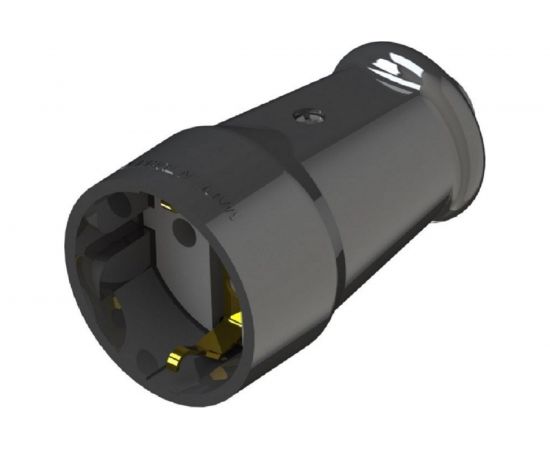 Штепсельная розетка NE-AD с заземлением, 16А, 250В, Черный 1008-S 