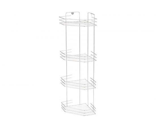 Угловая полка Рыжий кот четырехъярусная 20,5*20,5*72 см хром 310849 