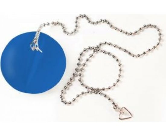 Пробка для ванной Аквалиния голубая, с металлической цепочкой P02 