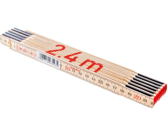 Складной метр SOLA H 2.4/12, L=2,4 м, 12 секций, береза 53010801 