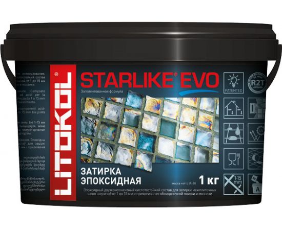 Эпоксидный состав для укладки и затирки мозаики LITOKOL STARLIKE EVO S.202 NATURALE 485220002 