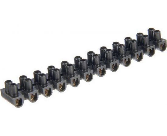 Винтовая клемма duwi ЗВИ-5 полипропилен 0,75-4мм2 12пар 120С черный, 26623 5 