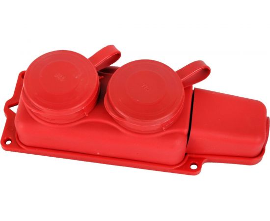 Штепсельная колодка Volsten Sb1-M2Z Red IP54 2 мест красная с зеземлением Модель РП 16-232 14438 – изображение 2