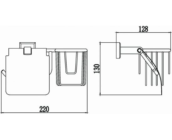 Держатель для туалетной бумаги и освежителя воздуха Savol S-L09551 23267 – изображение 2