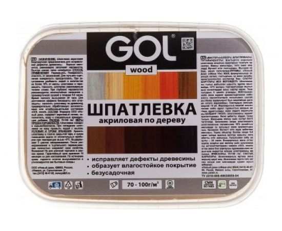 Шпатлевка акриловая по дереву МАСТЕР GOL Wd.250.020 (0.15 кг; дуб светлый) Palizh 11605697 – изображение 2