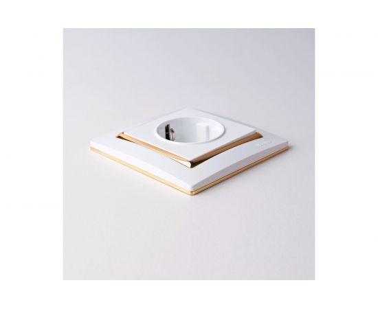 Рамка на 1 пост WERKEL W0011933 (белый/золото) a051662 – изображение 2