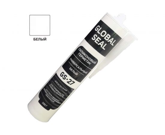 Силиконовый универсальный герметик GlobalSeal GS-27 (белый; 290 гр) 3270113 – изображение 3
