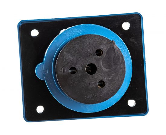 Скрытая розетка IEK 423 2Р+РЕ, 32А, 220В, IP44, ИЭК PSR41-032-3 – изображение 3