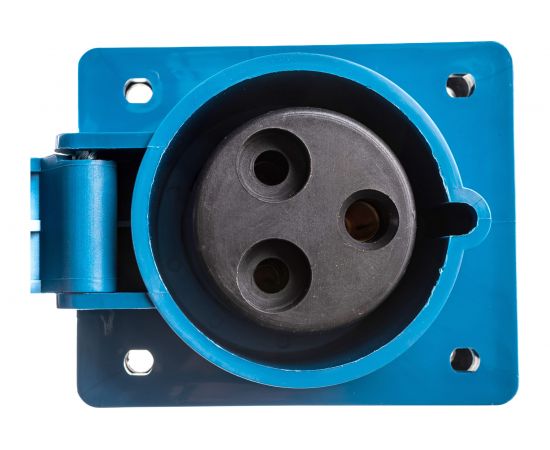 Скрытая розетка IEK 423 2Р+РЕ, 32А, 220В, IP44, ИЭК PSR41-032-3 – изображение 4