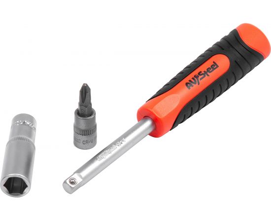 Отвертка-вороток AV Steel 1/4"" 150 мм, двухкомпонентная рукоятка AV-509916 – изображение 4