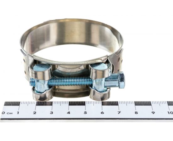 Силовой хомут Nord-Yada Д: 64-67 мм, Ш: 22 мм, Т: 0,6 мм, болт: М6х60, нерж. сталь 902888 – изображение 5