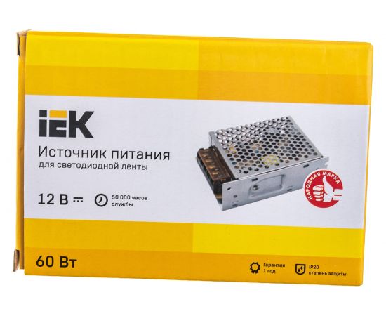 Драйвер IEK LED, ИПСН-PRO, 60Вт, 12В блок - клеммы IP20 LSP1-060-12-20-33-PRO – изображение 5