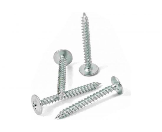 Саморез КВАДРА пресс-шайба, острый конец, 4.2x25, цинк, кор. 100 шт. 420251020100 