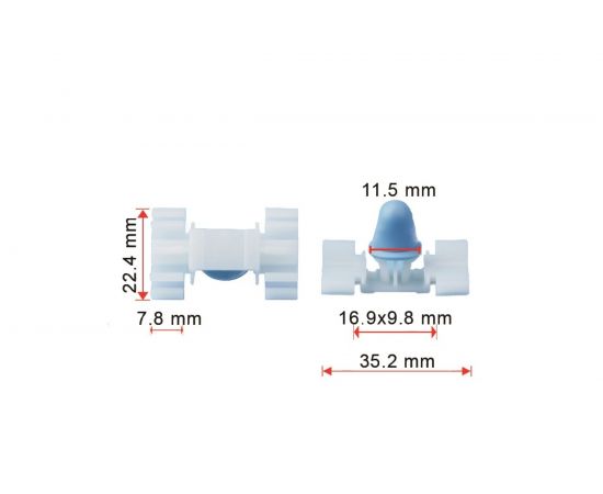 Клипса 10 шт AVERS 51131960054-10 