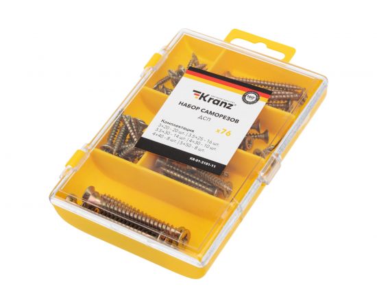 Набор саморезов для ДСП kranz 76 шт. KR-01-3101-11 