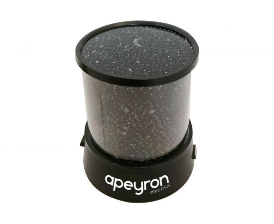 Светодиодный ночник-проектор Звездное небо Apeyron 3хАА, пластик, 110х120мм /12-142 