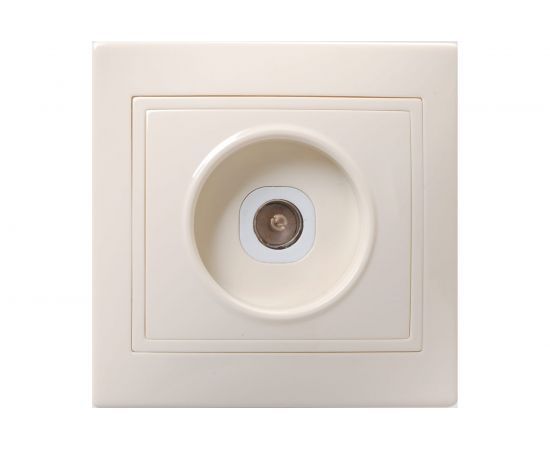 Телевизионная 1местная розетка IEK КВАРТА кремовый EAK10-K33-DM 