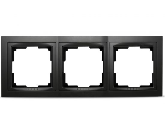 Рамка Smartbuy 3-местная пластик черная Нептун SBE-05b-Plastic-FR-3 