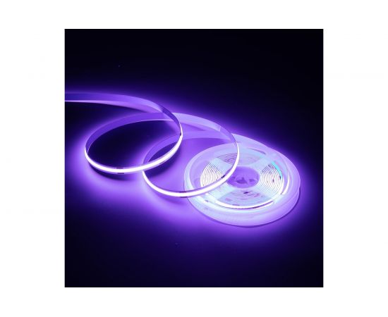 Светодиодная лента Apeyron 24В, 11Вт/м, COB, 352д/м, IP20, подложка 10мм, 5м, фиолетовый/00-357 