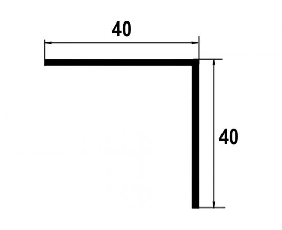 Рифленый угол из алюминиевого листа ЛУКА Квинтет 40х40х1,5 мм, 2 м, 5 шт./уп. без покрытия УТ000028684 – изображение 2