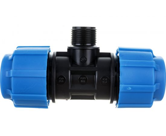 Тройник с наружной резьбой ПОЛИТЭК 32х3/4х32 51323432 – изображение 2