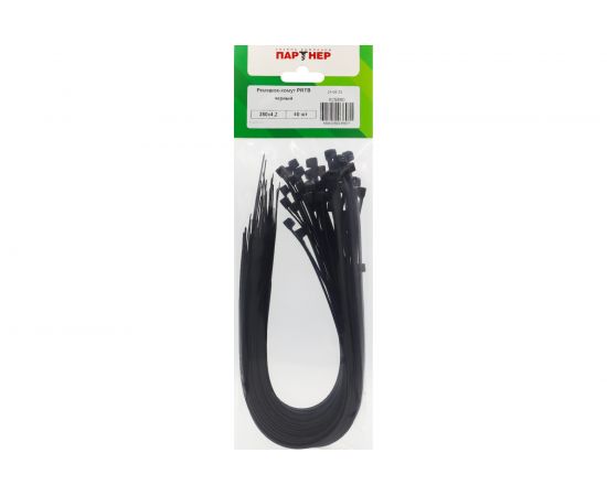 Ремешок-хомут Партнер PRTB 350x4,2 мм, черные, 40 шт. 825890 – изображение 2