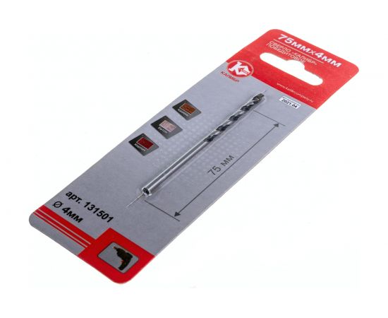 Сверло победитовое (4х75 мм) Калибр 00000024014 – изображение 2