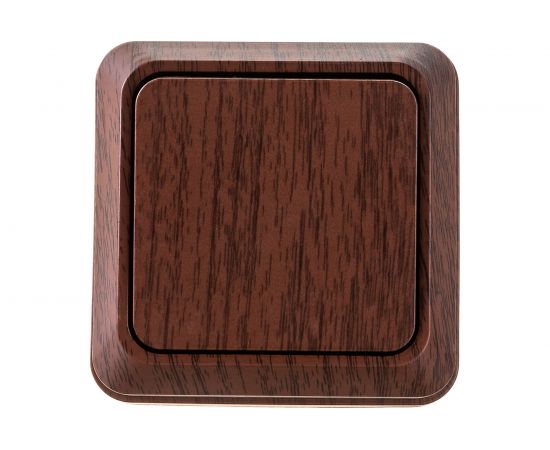 Одноклавишный выключатель Intro Quadro 2-101-10 10А-250В, IP20, открытая установка, венге, Б0053737 – изображение 2