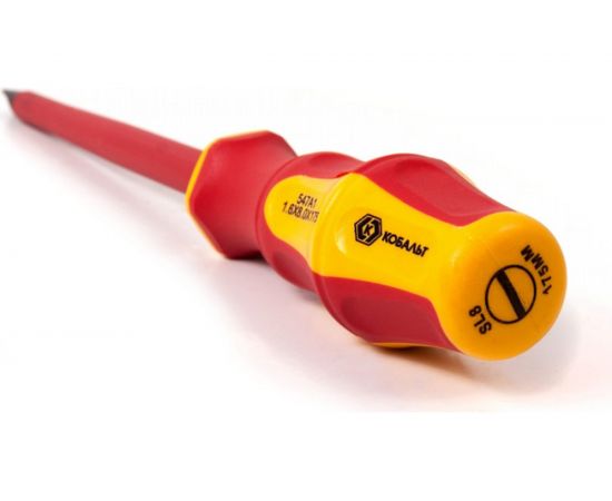 Отвертка диэлектрическая Ultra Grip SL 8,0 х 175 мм CR-V КОБАЛЬТ 646-478 – изображение 2