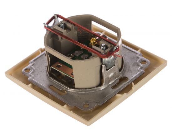 Телевизионная 1местная розетка IEK КВАРТА кремовый EAK10-K33-DM – изображение 2