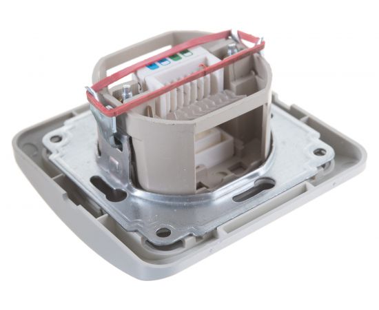 Телефонная розетка Smartbuy 1-местная серебро Марс SBE-02s-S1-PH – изображение 3