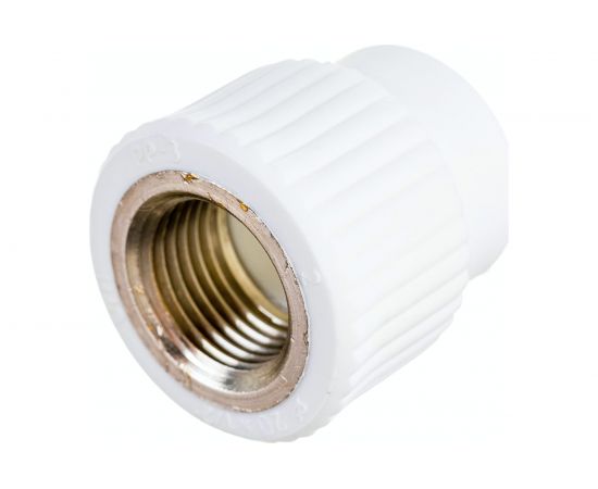 Комбинированная муфта ООО МультиМирПласт ППР 20x1/2 ВР белая ППР МФК 20 1/2 ВР – изображение 3