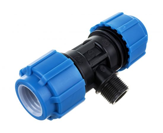 Тройник с наружной резьбой ПОЛИТЭК 32х3/4х32 51323432 – изображение 3