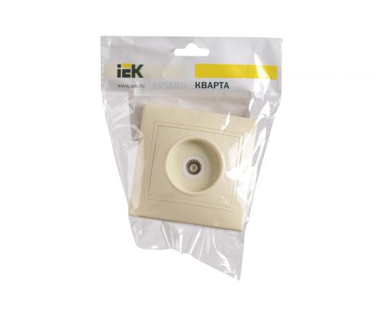 Телевизионная 1местная розетка IEK КВАРТА кремовый EAK10-K33-DM – изображение 3
