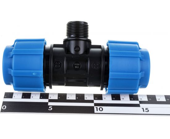 Тройник с наружной резьбой ПОЛИТЭК 32х3/4х32 51323432 – изображение 4