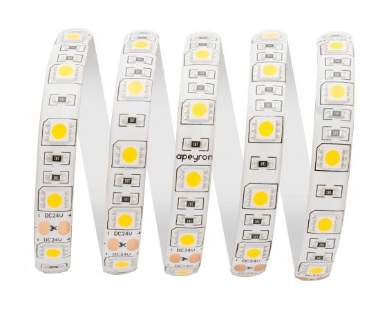 Светодиодная лента Apeyron 24В, 14,4Вт/м, smd5050, 60д/м, IP65, 1100Лм/м/318 – изображение 4