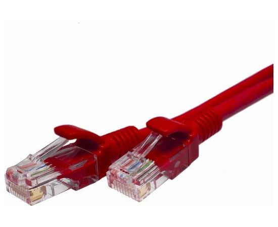 Патч-корд SUPRLAN, U/UTP Cat.5e 4x2 26AWG /7x0.16mm/ Cu LSZH красный 0,5м 10-0151 