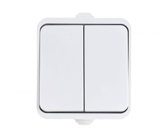 Выключатель IN HOME 2кл AQUA белый п/герм 3200 4690612000435 