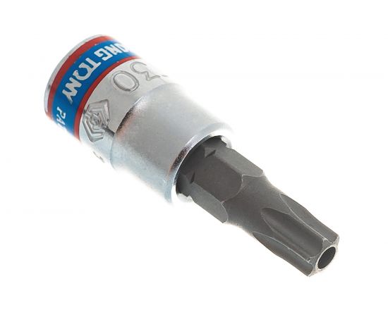 Головка-бита торцевая 1/4", TORX с отверстием, T30Н, L=37 мм KING TONY 203730 