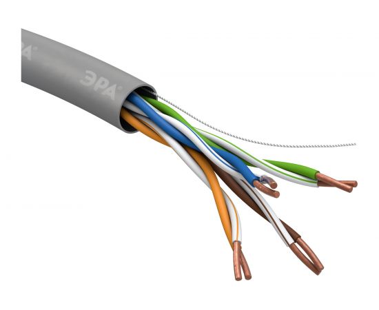 Кабель ЭРА витая пара U/UTP 4x2x24AWG Cat5e CU PVC 305м SIMPLE Б0044426 