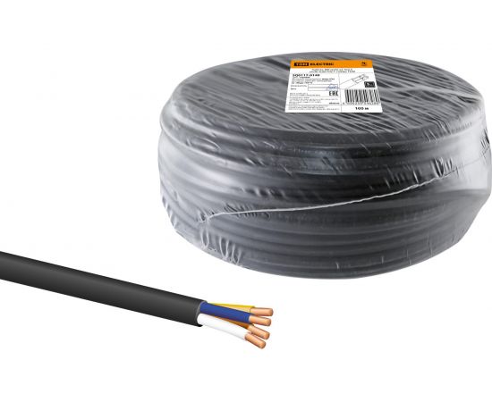 Кабель TDM ВВГнгА-LS 4х2,5 окN, PE-0,66 ГОСТ 100м SQ0117-0140 