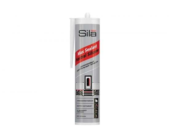 Силиконовый нейтральный герметик Sila белый PRO Max Sealant Neutral Silicone 290 мл SSNEWH0290 