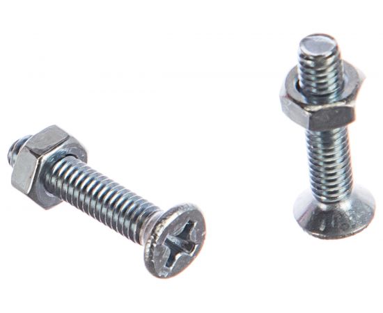 Винт Tech-Krep DIN965 с потайной головкой, оцинкованный M4х20 + гайка + шайба 20 шт - пакет Tec 114059 