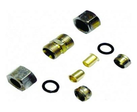 Фитинг металлический разборный для трубки ПВХ (10 шт; 8-10 мм) ДАЛИ-авто DA-NP362 