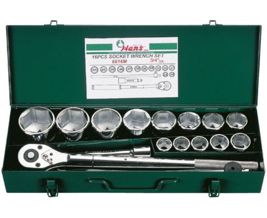 Набор инструментов Hans на 3/4" 16 предметов 6616M 