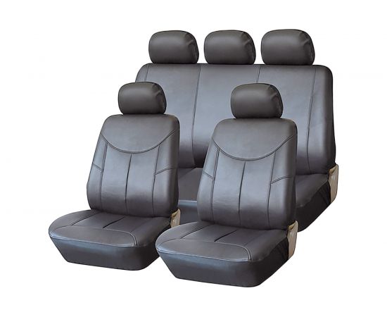 Чехлы для автомобильных сидений KRAFT STYLE универсальные, экокожа, серые KT 835626 