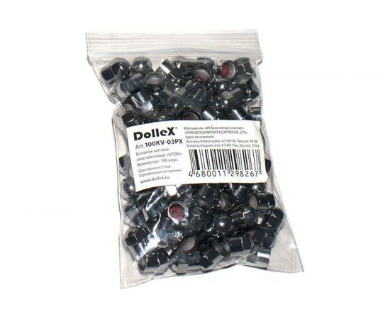 Пластмассовый колпачок вентиля DolleX хром упаковка 100 шт. 100KV-03PX – изображение 2